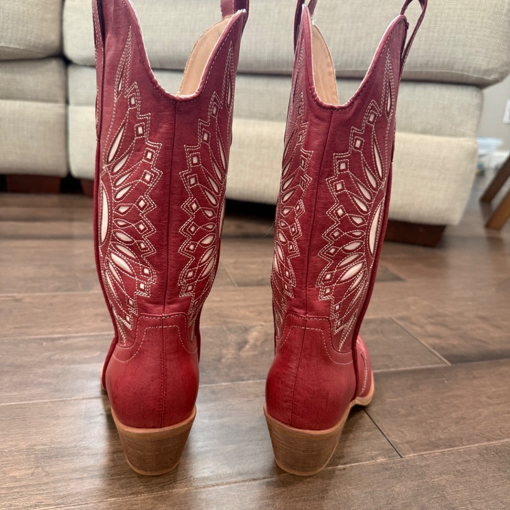 Mi.im red western heeled boots - Picture 3 of 4